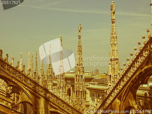 Image of Retro looking Duomo, Milan