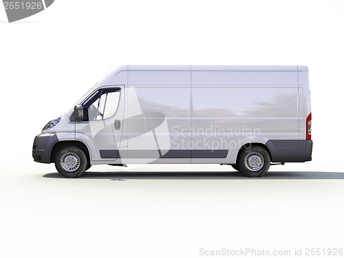 Image of White commercial delivery van