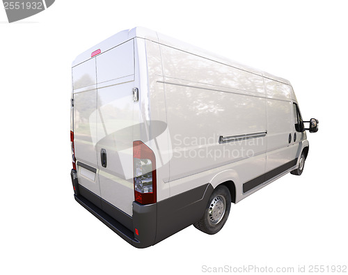 Image of White commercial delivery van