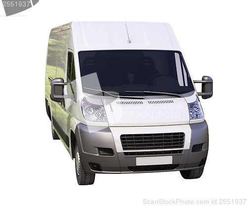 Image of White commercial delivery van