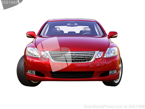 Image of Modern car is isolated on a white