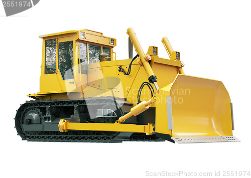 Image of Heavy crawler bulldozer  isolated 