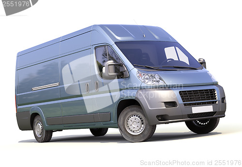 Image of Blue commercial delivery van