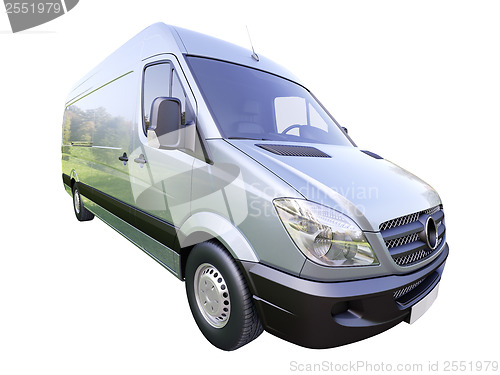 Image of Commercial van isolated