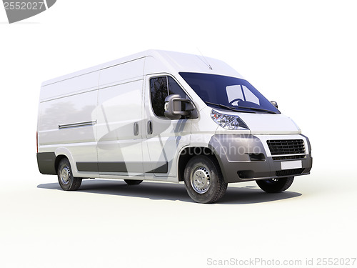 Image of White commercial delivery van