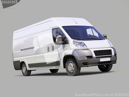 Image of White commercial delivery van