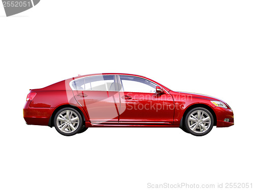 Image of Modern car is isolated on a white