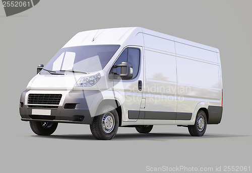 Image of White commercial delivery van