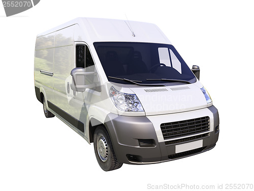 Image of White commercial delivery van