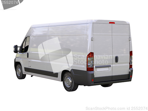 Image of White commercial delivery van