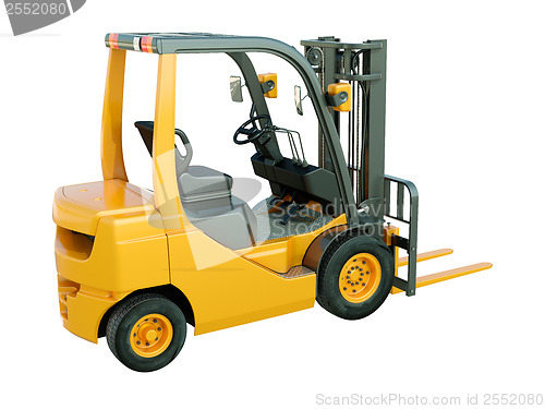 Image of Forklift truck isolated