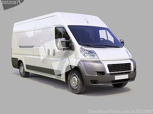 Image of White commercial delivery van