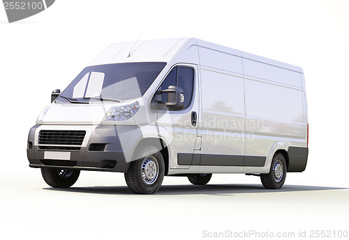 Image of White commercial delivery van