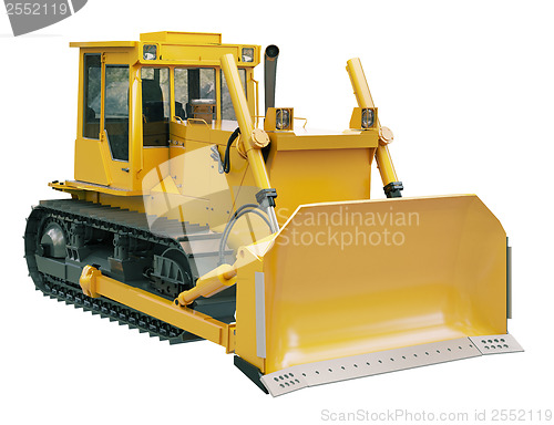 Image of Heavy crawler bulldozer  isolated 