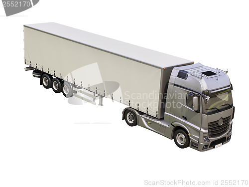 Image of Semi-trailer truck isolated