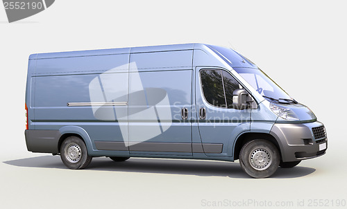 Image of Blue commercial delivery van