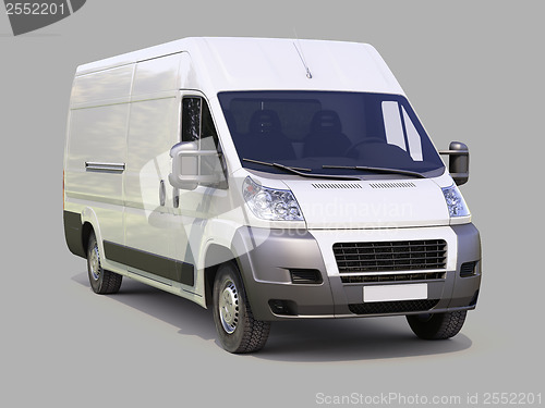 Image of White commercial delivery van