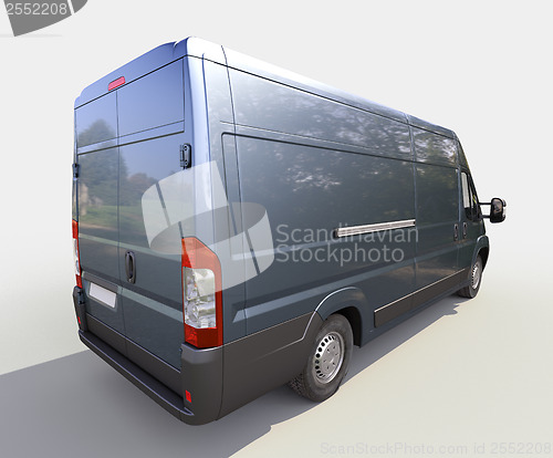 Image of Blue commercial delivery van