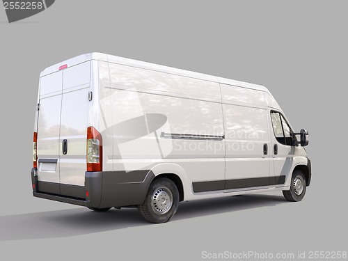 Image of White commercial delivery van