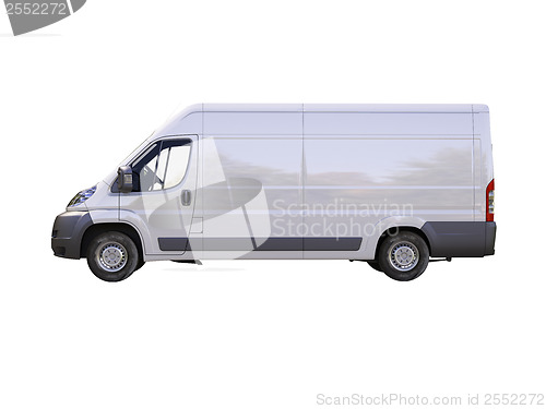 Image of White commercial delivery van