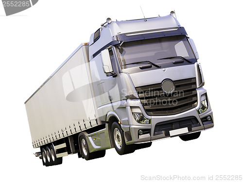 Image of Semi-trailer truck isolated