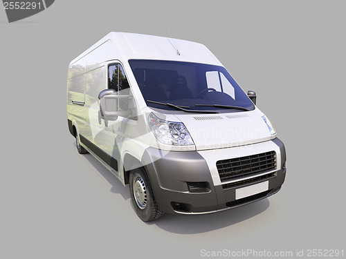 Image of White commercial delivery van