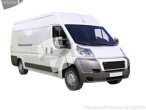 Image of White commercial delivery van