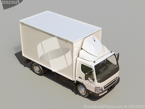 Image of White commercial delivery truck