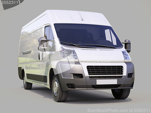 Image of White commercial delivery van