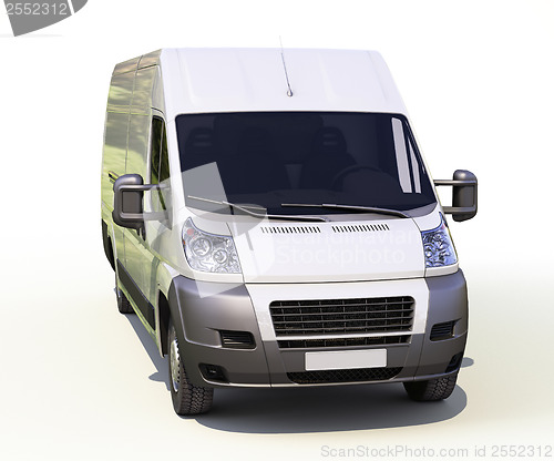 Image of White commercial delivery van