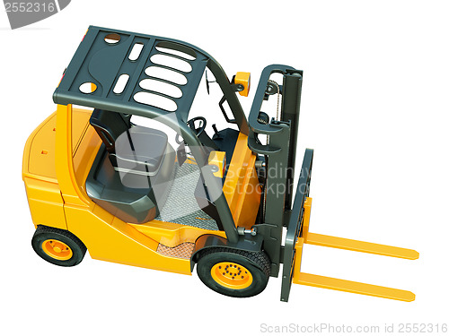 Image of Forklift truck isolated