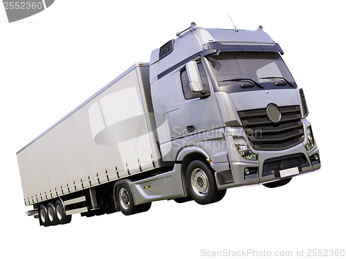 Image of Semi-trailer truck isolated