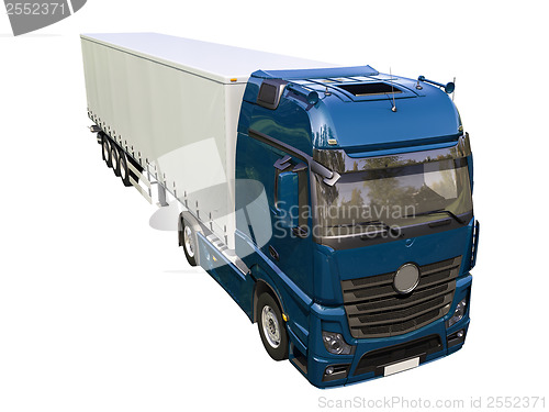 Image of Semi-trailer truck isolated