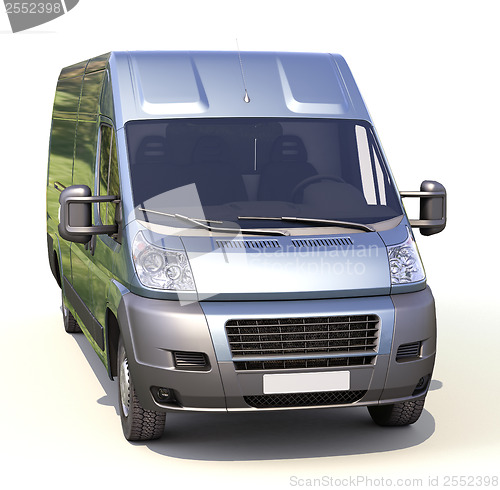 Image of Blue commercial delivery van