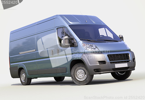 Image of Blue commercial delivery van