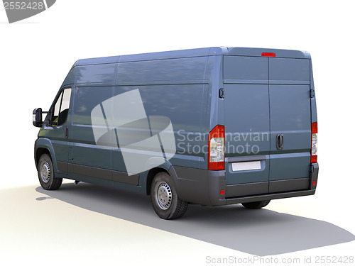 Image of Blue commercial delivery van