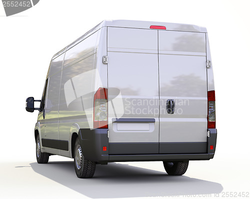 Image of White commercial delivery van