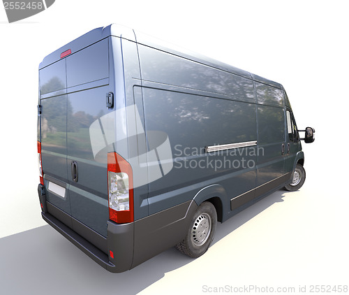 Image of Blue commercial delivery van