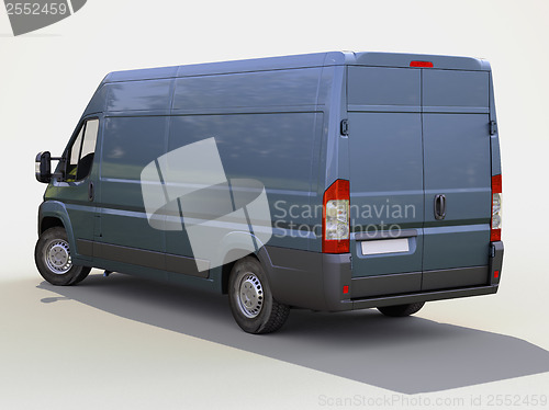 Image of Blue commercial delivery van