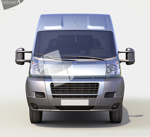 Image of Blue commercial delivery van