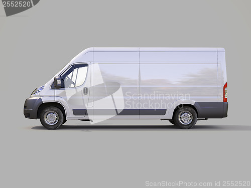 Image of White commercial delivery van