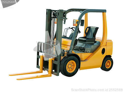 Image of Forklift truck isolated