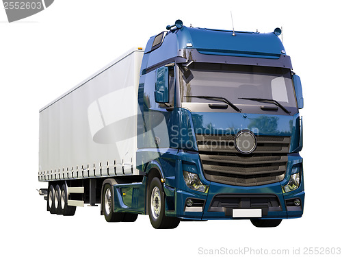 Image of Semi-trailer truck isolated