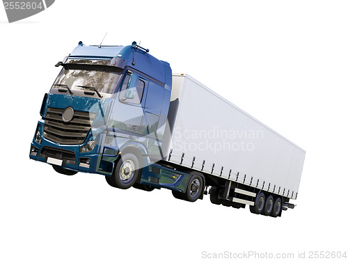 Image of Semi-trailer truck isolated