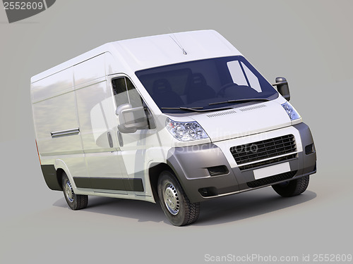 Image of White commercial delivery van