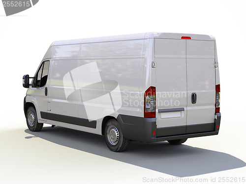 Image of White commercial delivery van