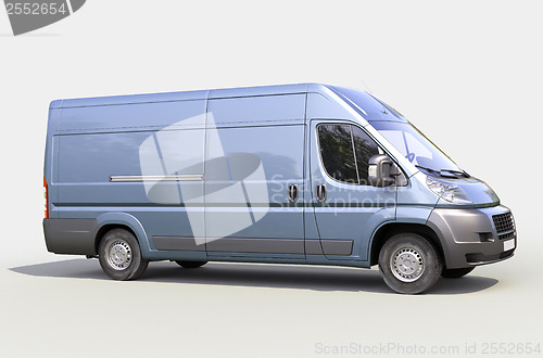 Image of Blue commercial delivery van