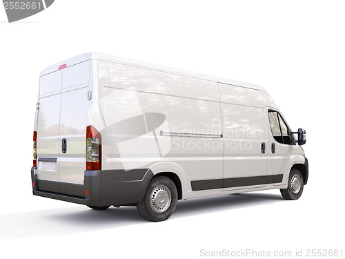 Image of White commercial delivery van