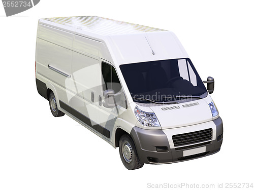 Image of White commercial delivery van