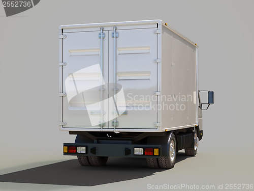 Image of White commercial delivery truck